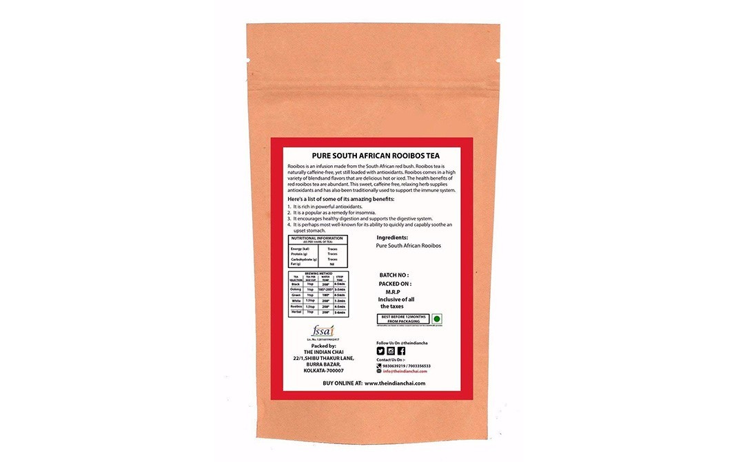 The Indian Chai Pure South African Rooibos    Pack  100 grams